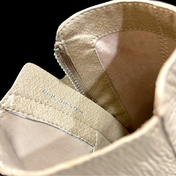 DOLCE VITA, CHIC, OPEN TOE/HEEL BOOTIE. NUDE LEATHER BOOTIE. SIZE 10 - Picture 9 of 10